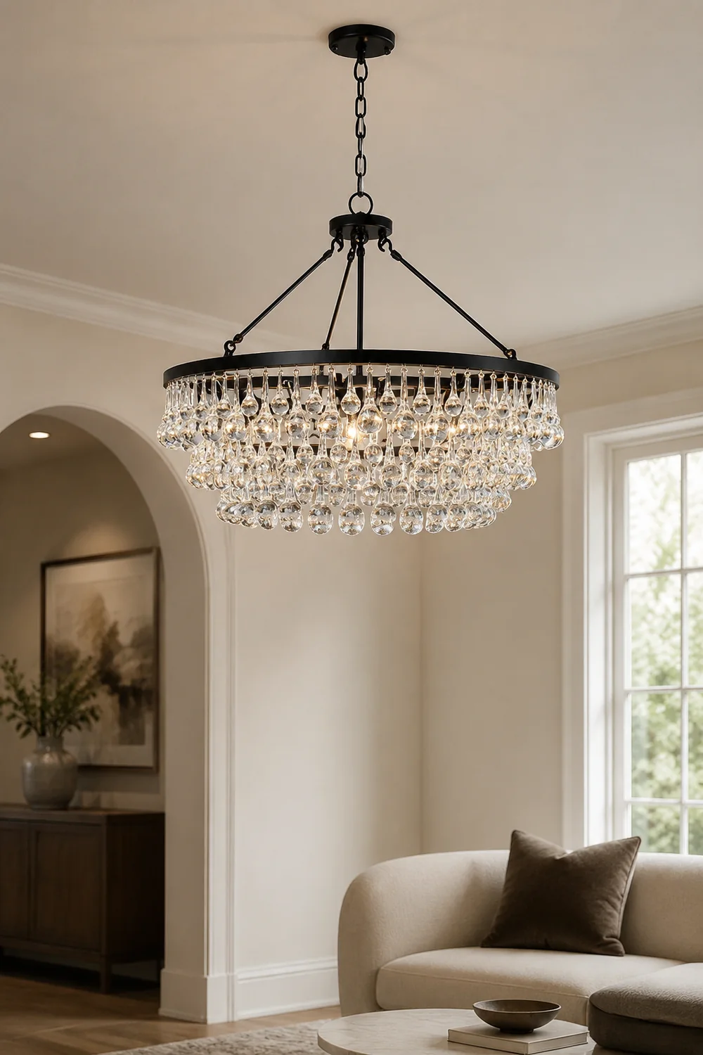 Unique Tiered Crystal Chandelier - Lumpaz