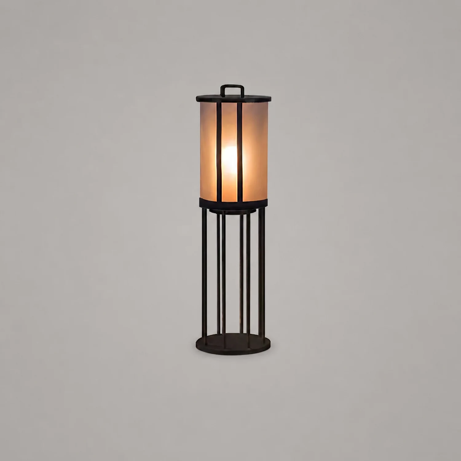 Round Pillar Acrylic Lantern Outdoor Lamp - Lumpaz