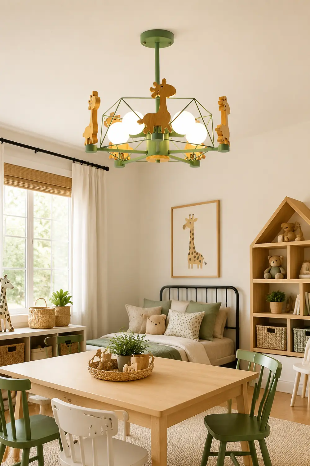 Lovely Deer Wooden Chandelier - Lumpaz