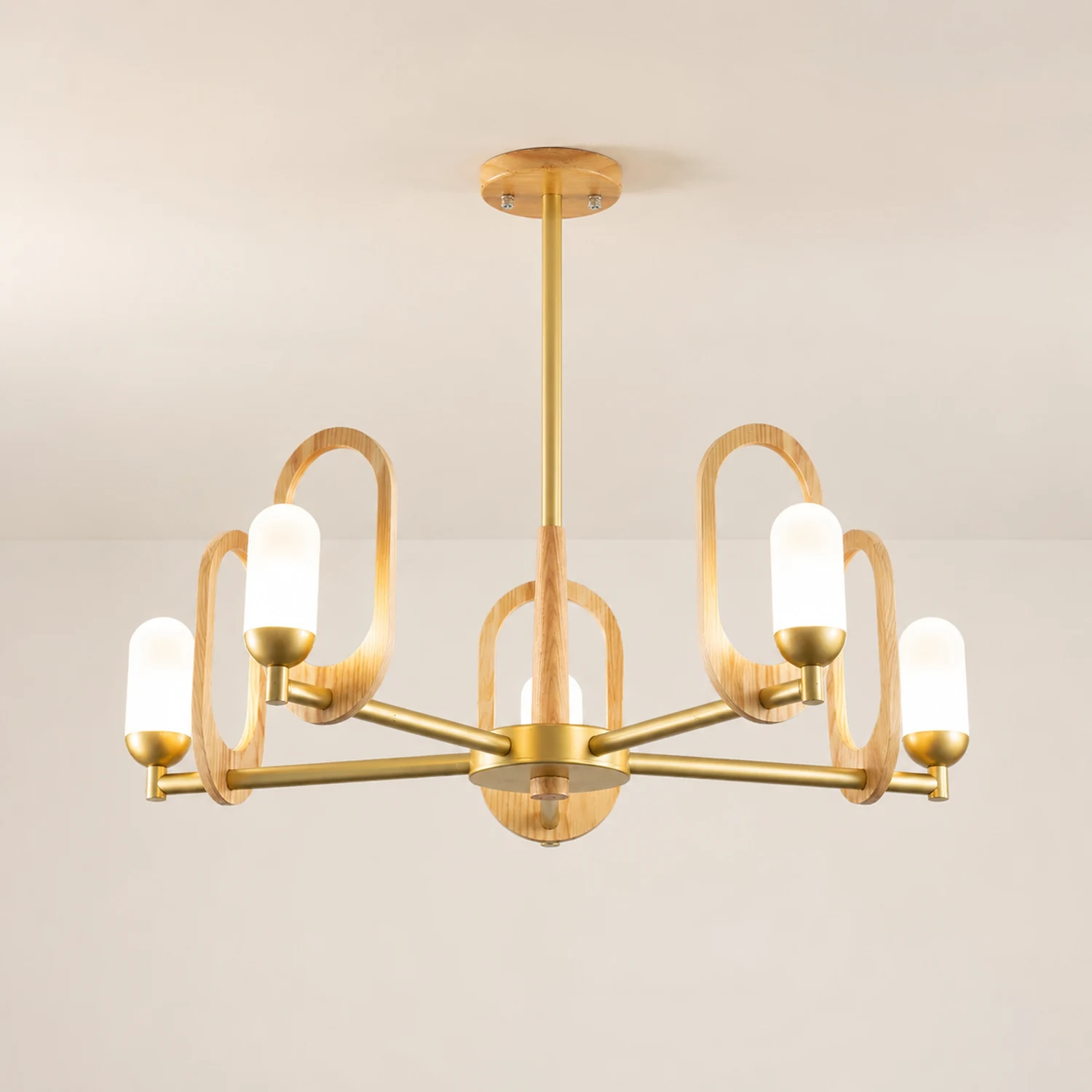 Wood Art Halo Chandelier - Lumpaz