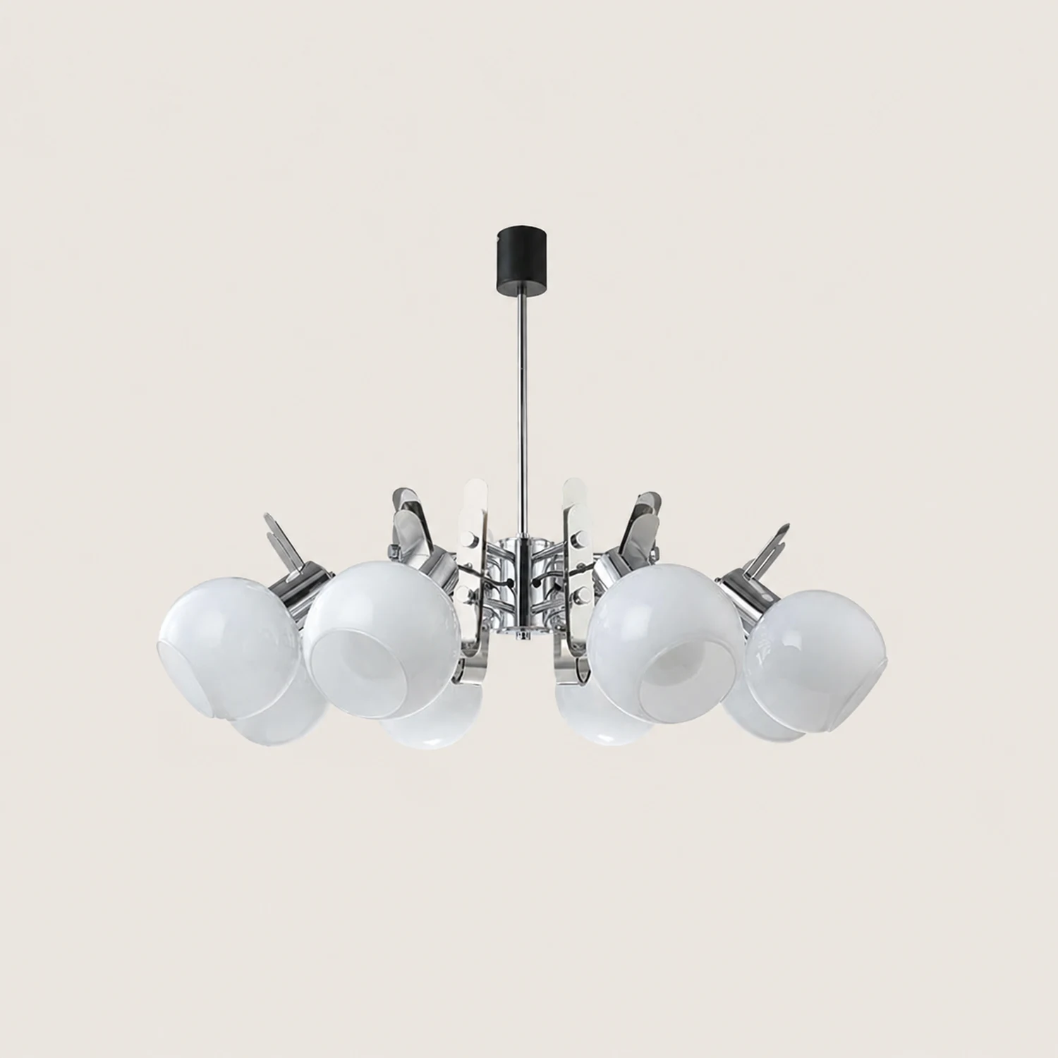 Vintage Geometrical Chrome Chandelier - Lumpaz