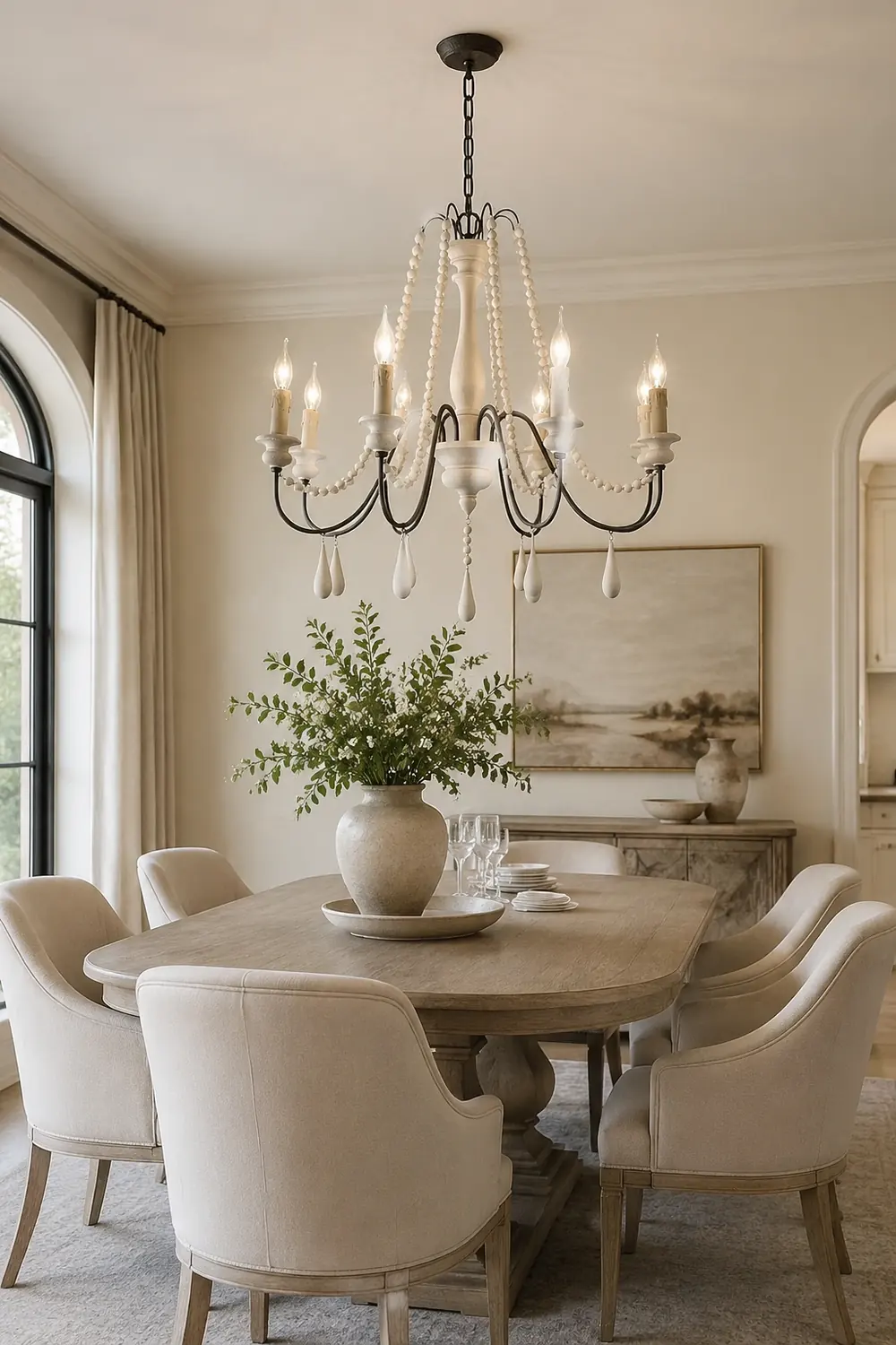 Candle Style Beaded Chandelier - Lumpaz