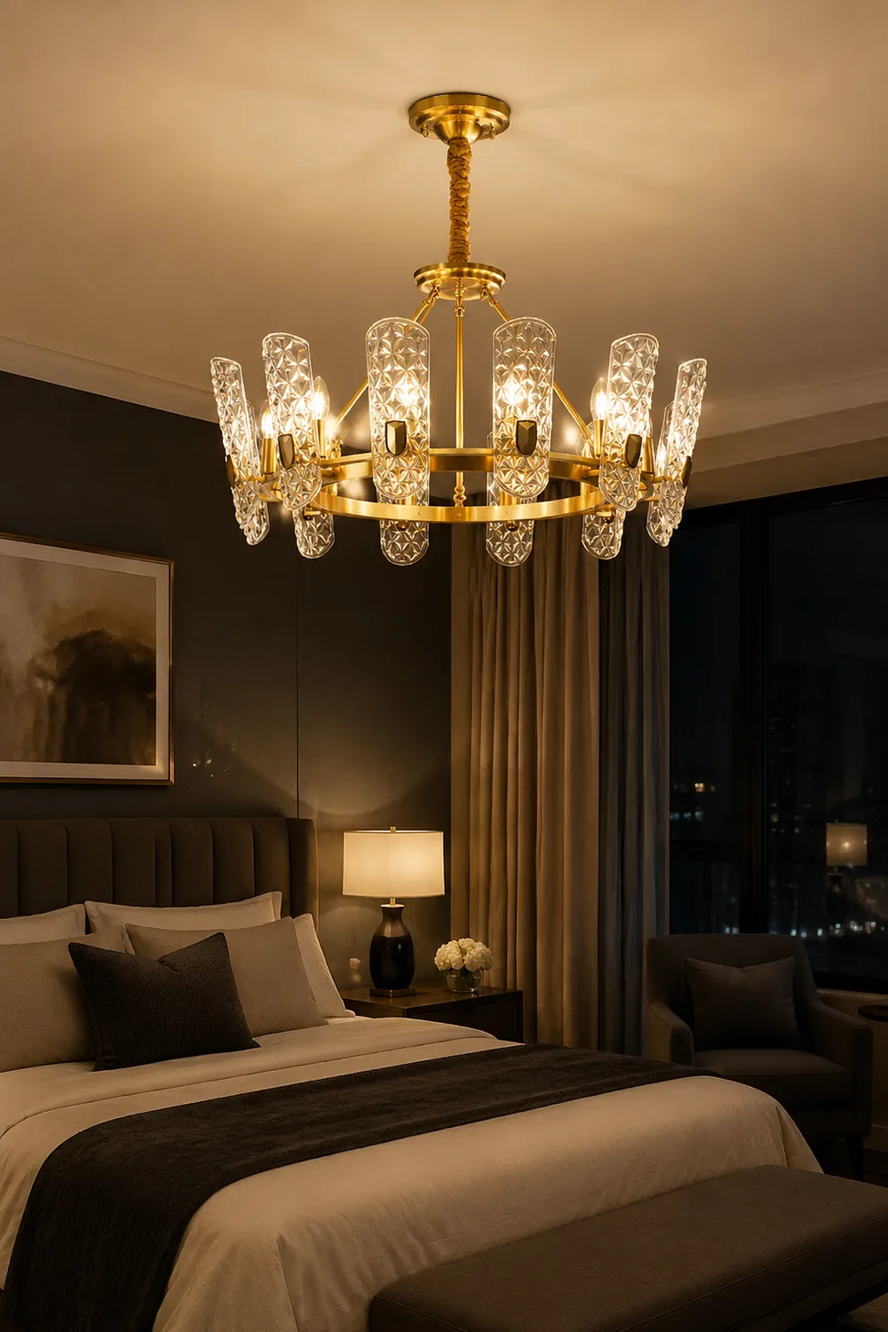 Brass Central Chandelier - Lumpaz