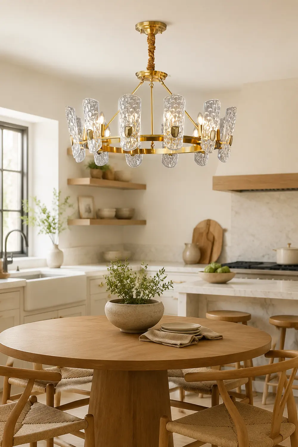 Brass Central Chandelier - Lumpaz