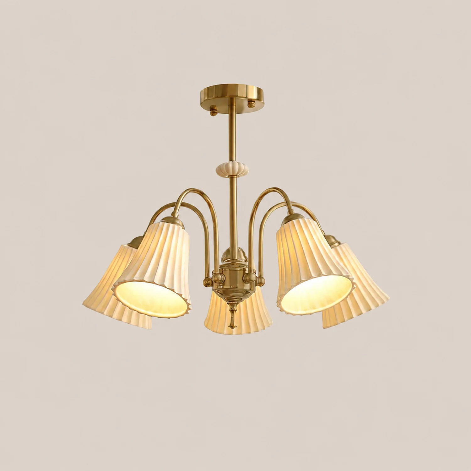 Medieval Ceramic Trumpet Chandelier - Lumpaz