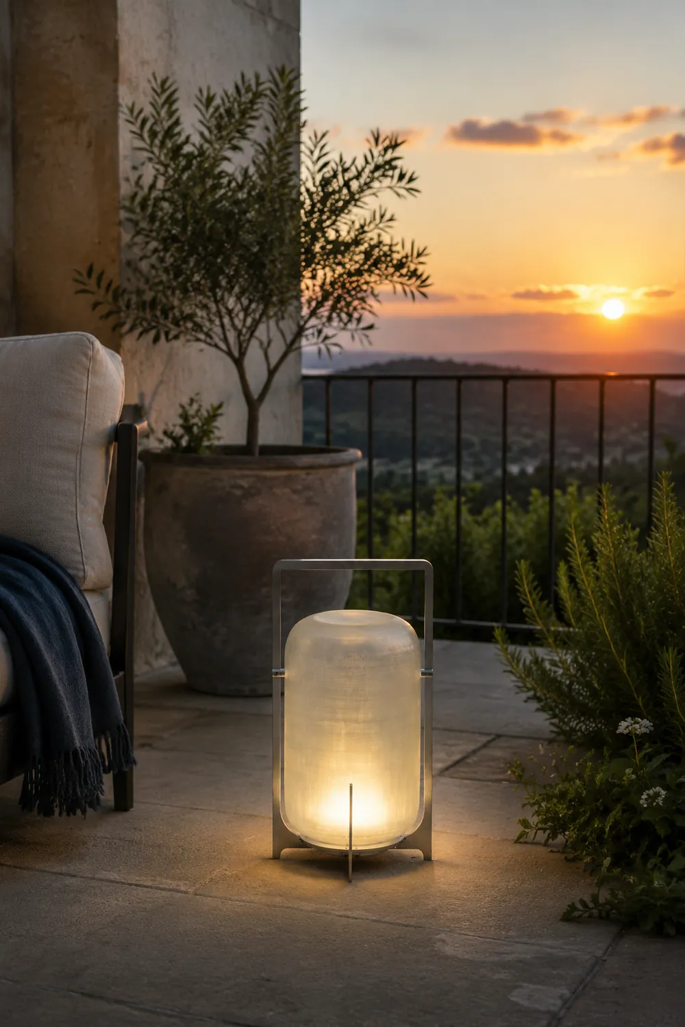 Silver Twilight Lantern Table Light - Lumpaz