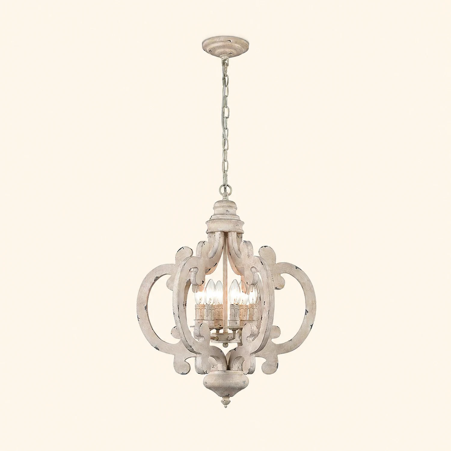 Antique White Style Chandelier - Lumpaz