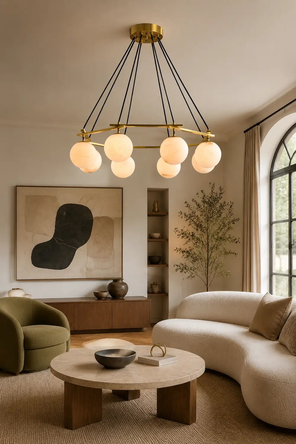 Miira Alabaster Chandelier - Lumpaz