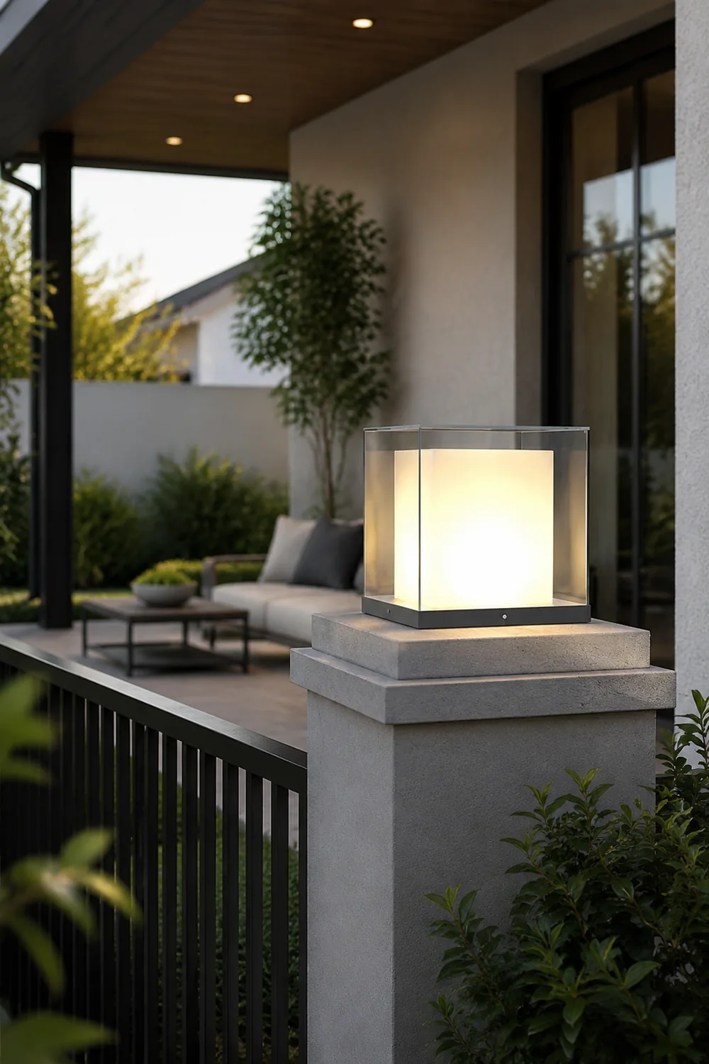Square Box Outdoor Post Light - Lumpaz