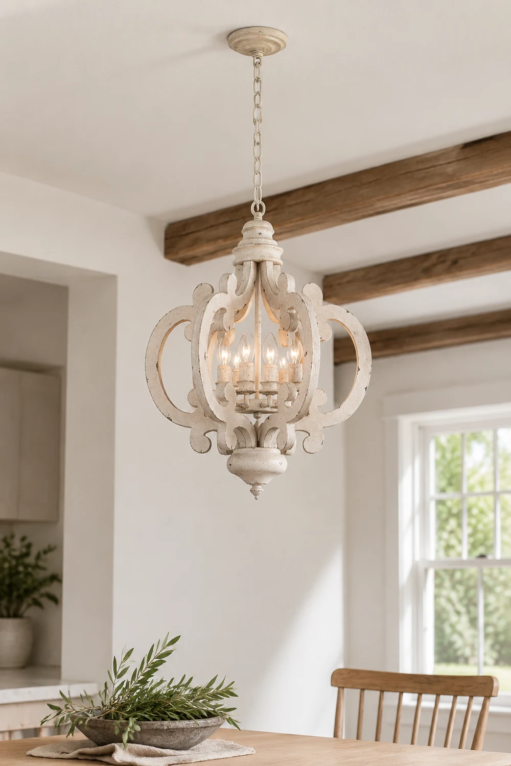 Antique White Style Chandelier - Lumpaz