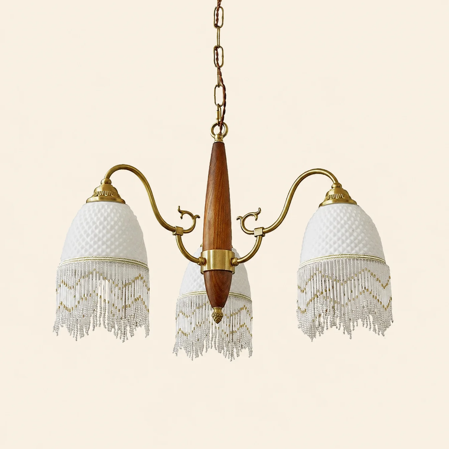 Mesh Tassel Glass Chandelier - Lumpaz