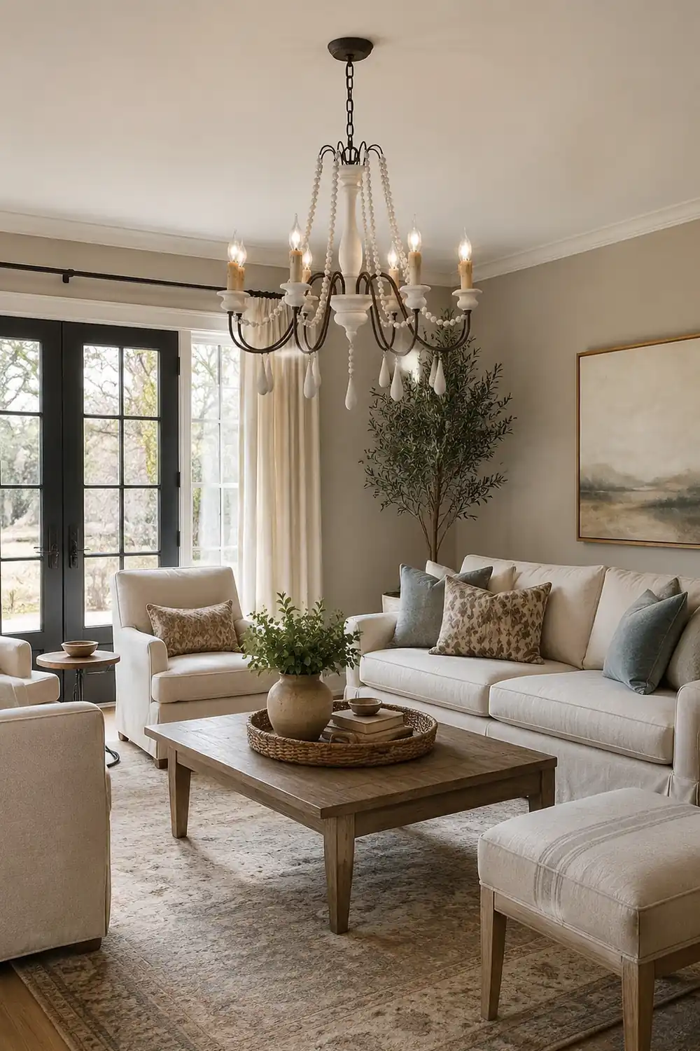 Candle Style Beaded Chandelier - Lumpaz