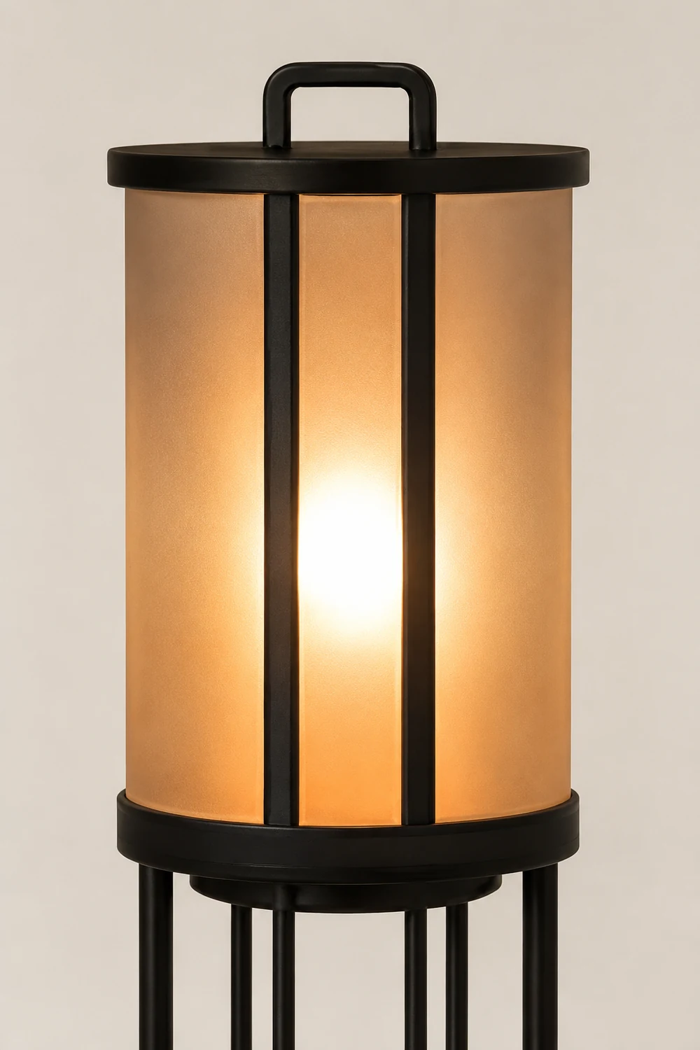 Round Pillar Acrylic Lantern Outdoor Lamp - Lumpaz