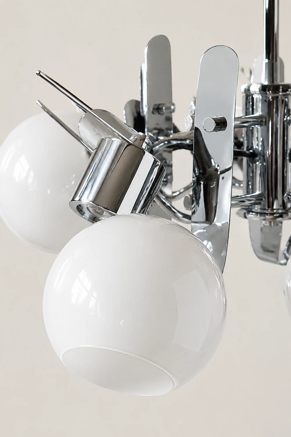 Vintage Geometrical Chrome Chandelier - Lumpaz