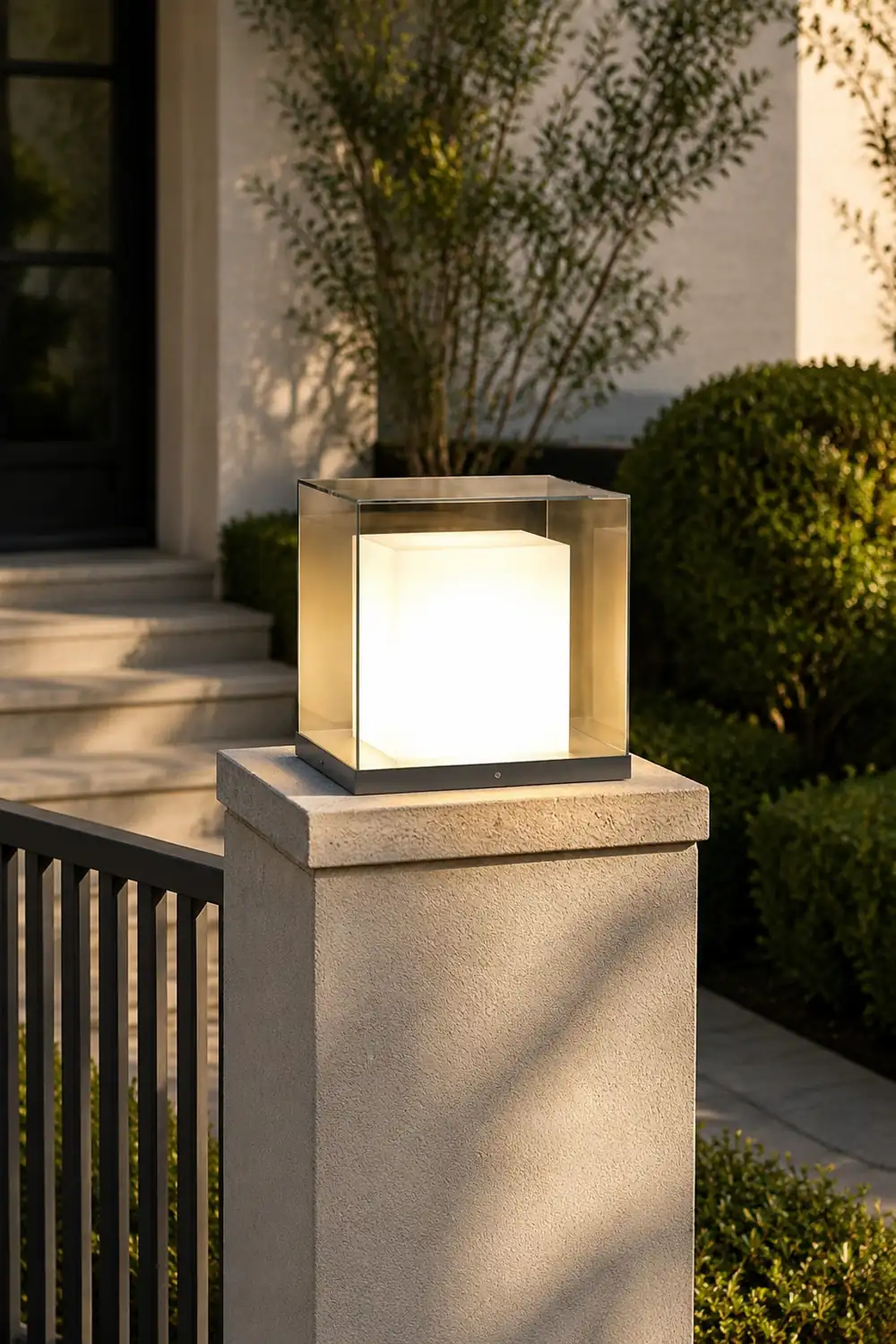 Square Box Outdoor Post Light - Lumpaz