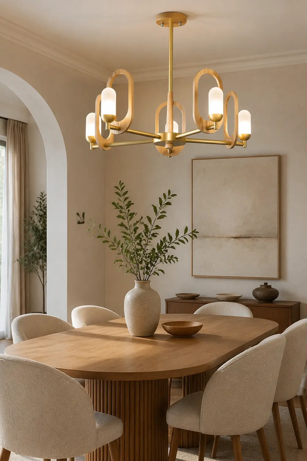 Wood Art Halo Chandelier - Lumpaz