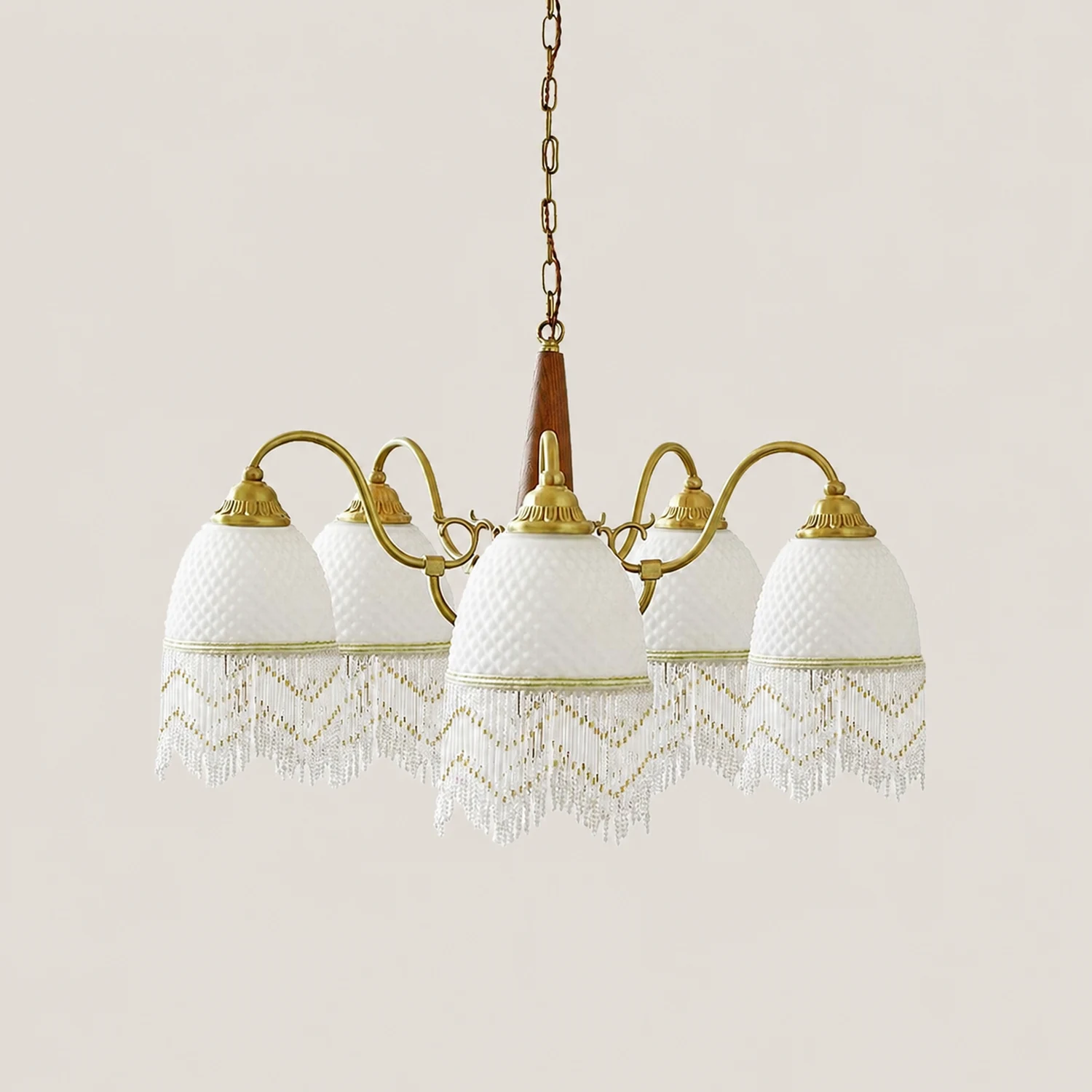 Mesh Tassel Glass Chandelier - Lumpaz