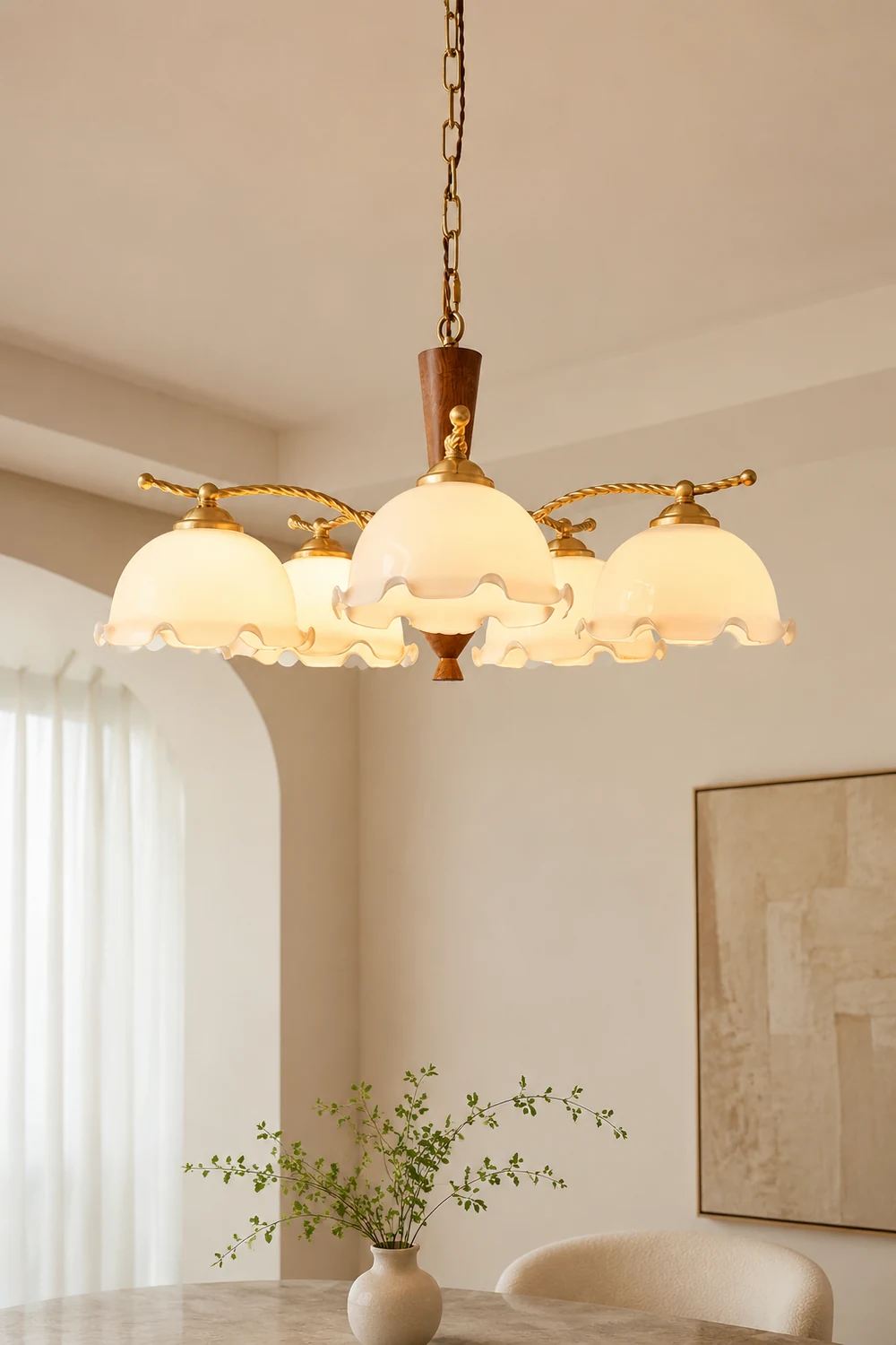 Milky Flower Chandelier - Lumpaz