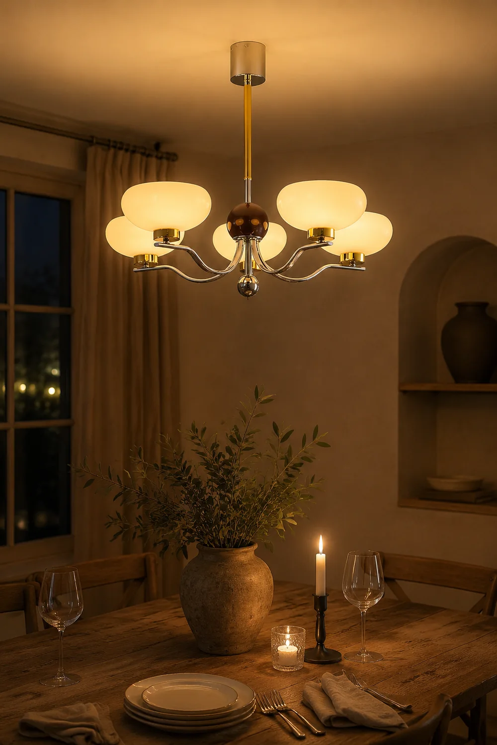 Medieval Glass Bowl Chandelier - Lumpaz
