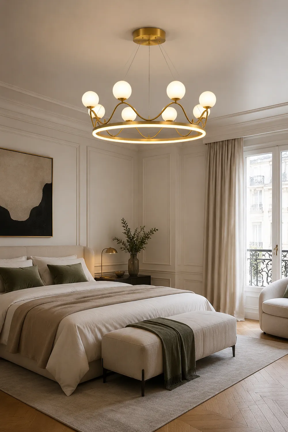 Crown Brass Chandelier - Lumpaz