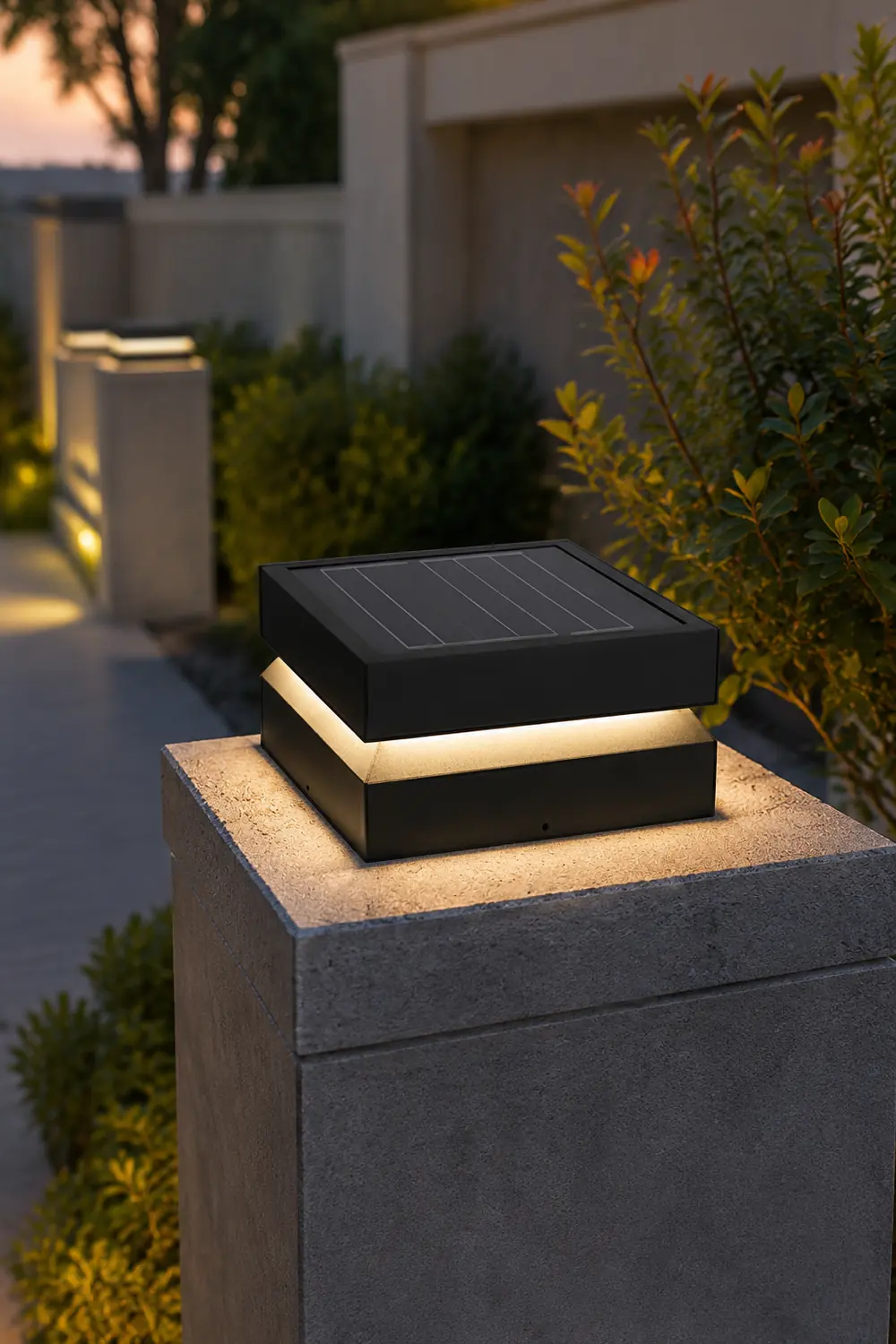 Solar Power Square Post Light - Lumpaz