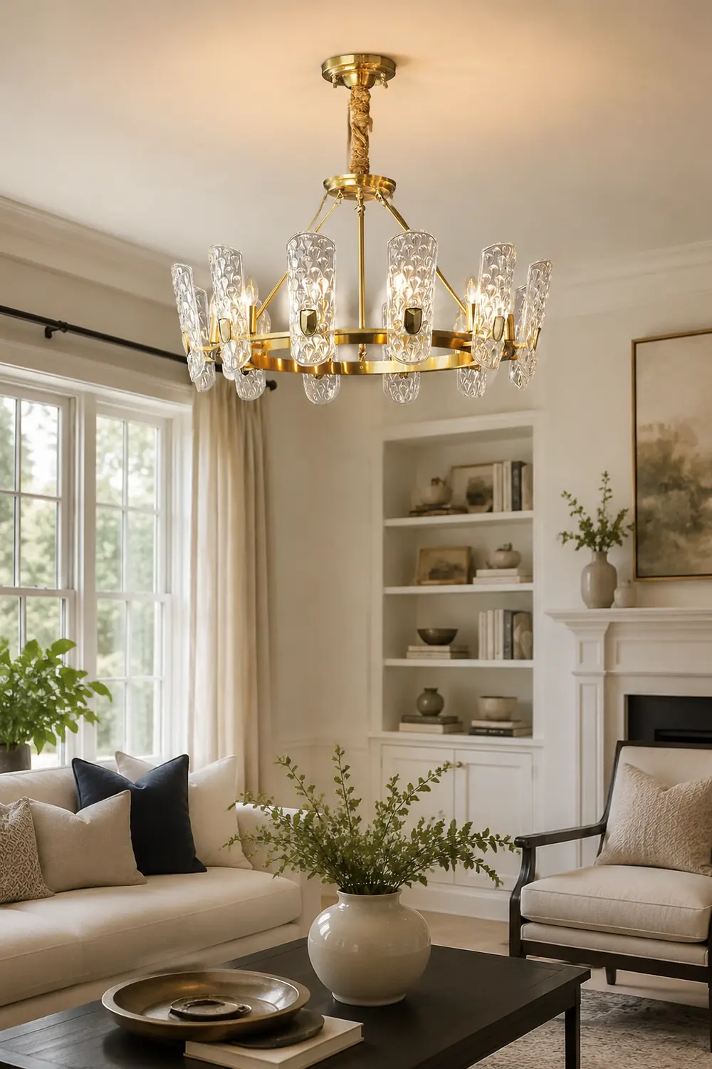 Brass Central Chandelier - Lumpaz