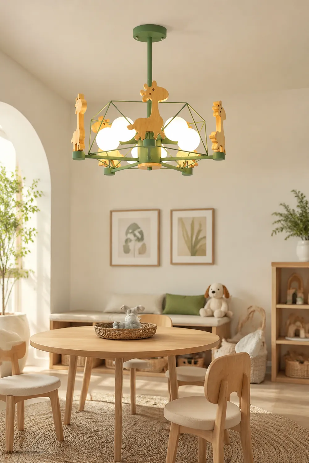 Lovely Deer Wooden Chandelier - Lumpaz