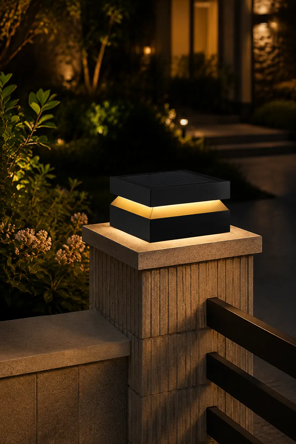 Solar Power Square Post Light - Lumpaz