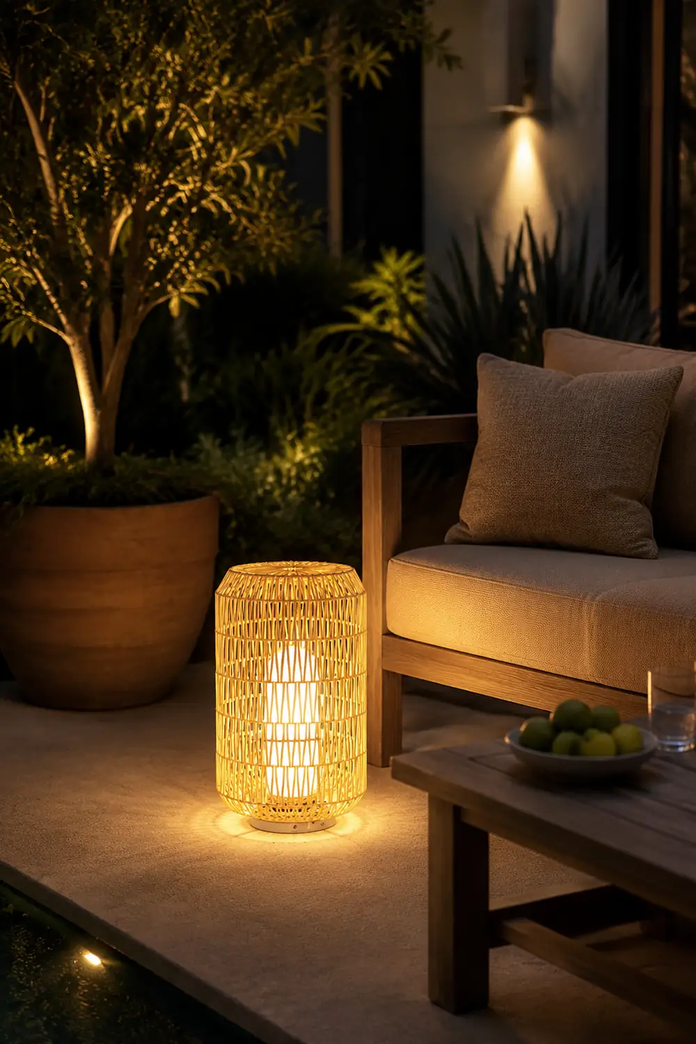 Woven Rattan Outdoor Lamp - Lumpaz