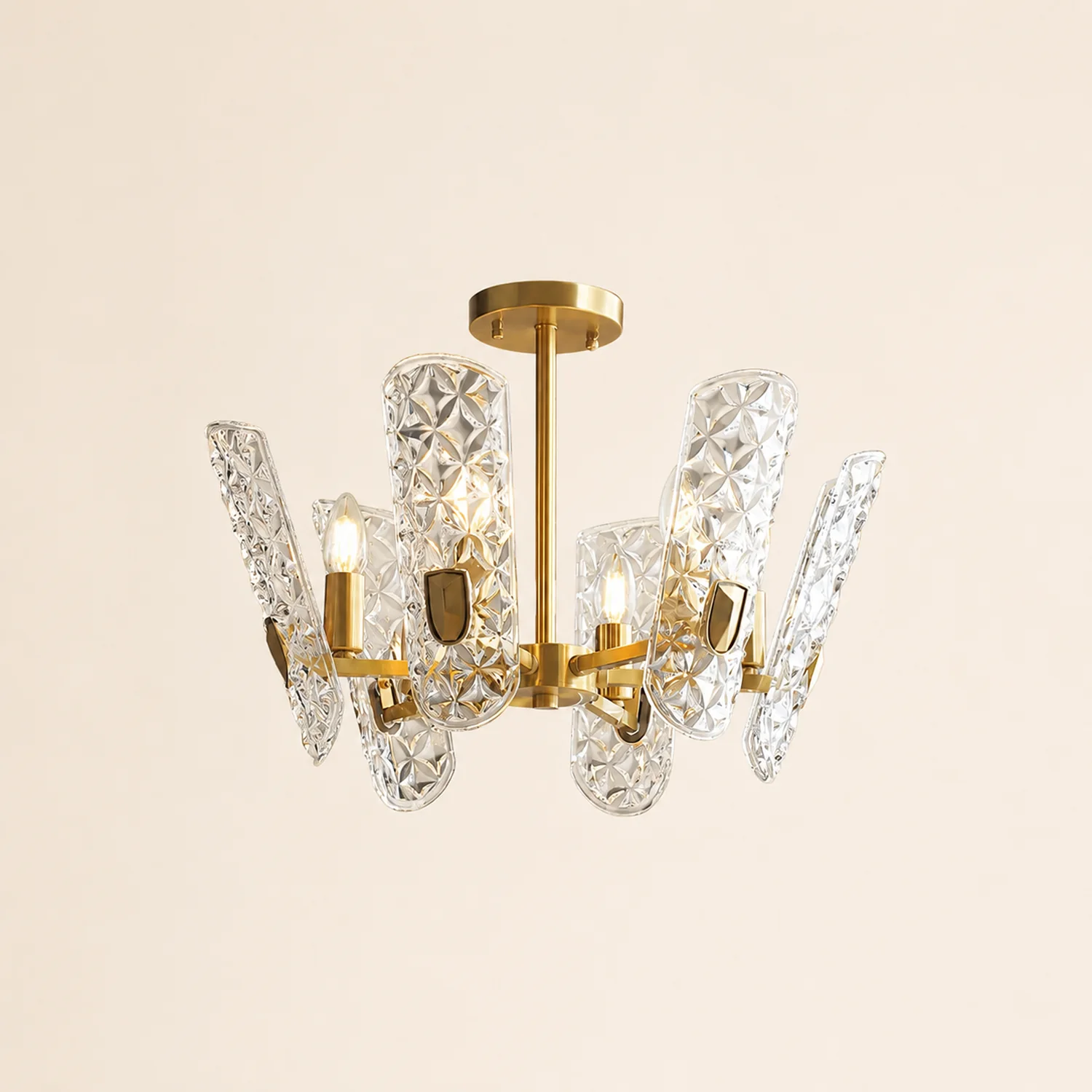 Brass Central Chandelier - Lumpaz