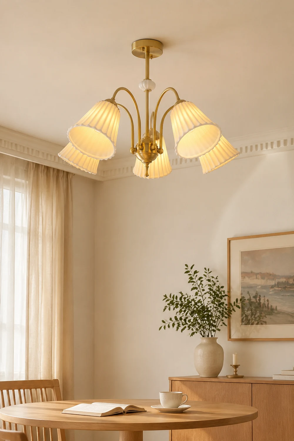 Medieval Ceramic Trumpet Chandelier - Lumpaz