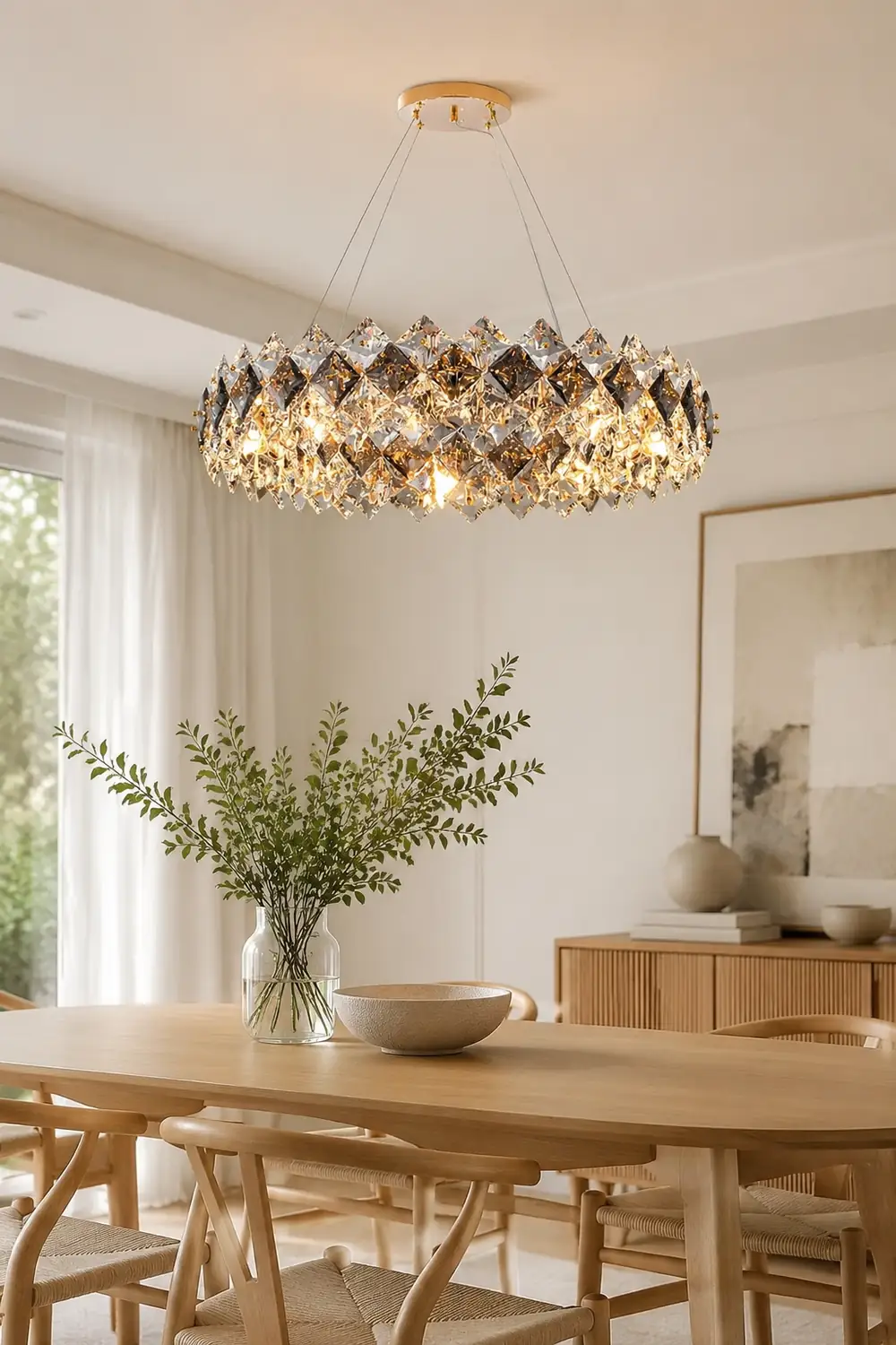 Scale Crystal Round Chandelier - Lumpaz