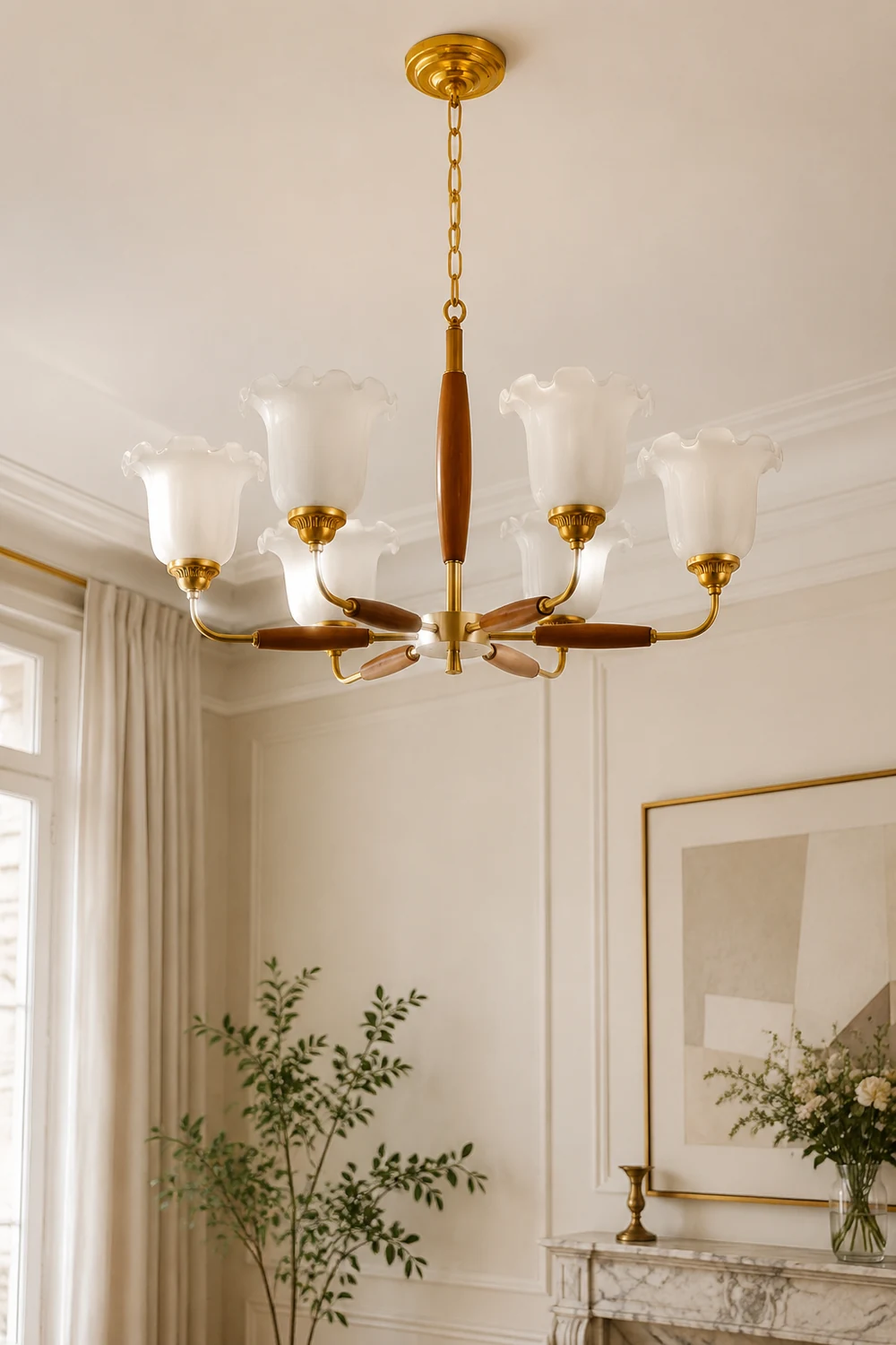 Trumpet Flower Glass Chandelier - Lumpaz