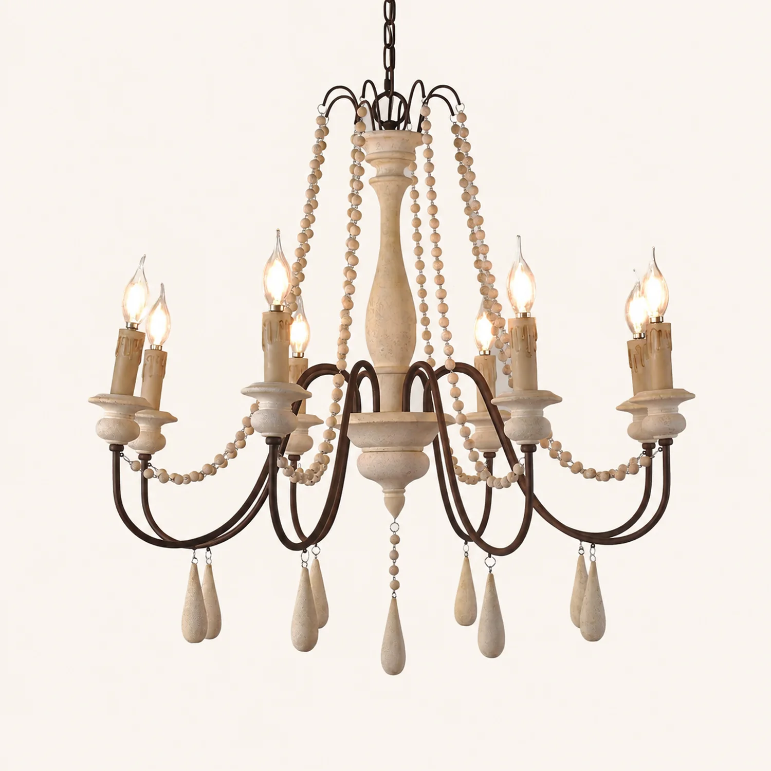 Candle Style Beaded Chandelier - Lumpaz