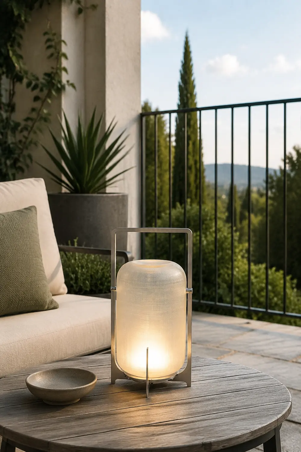 Silver Twilight Lantern Table Light - Lumpaz