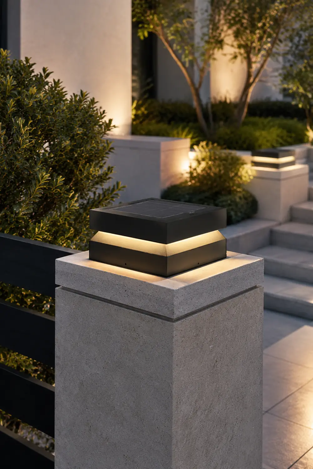 Solar Power Square Post Light - Lumpaz