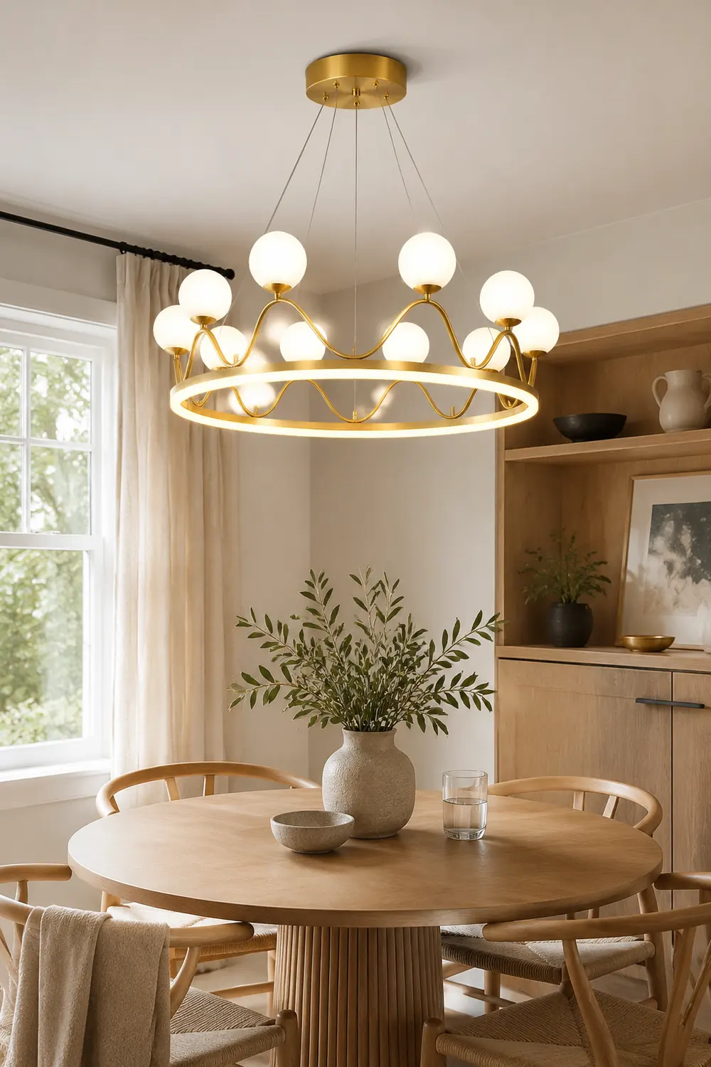 Crown Brass Chandelier - Lumpaz