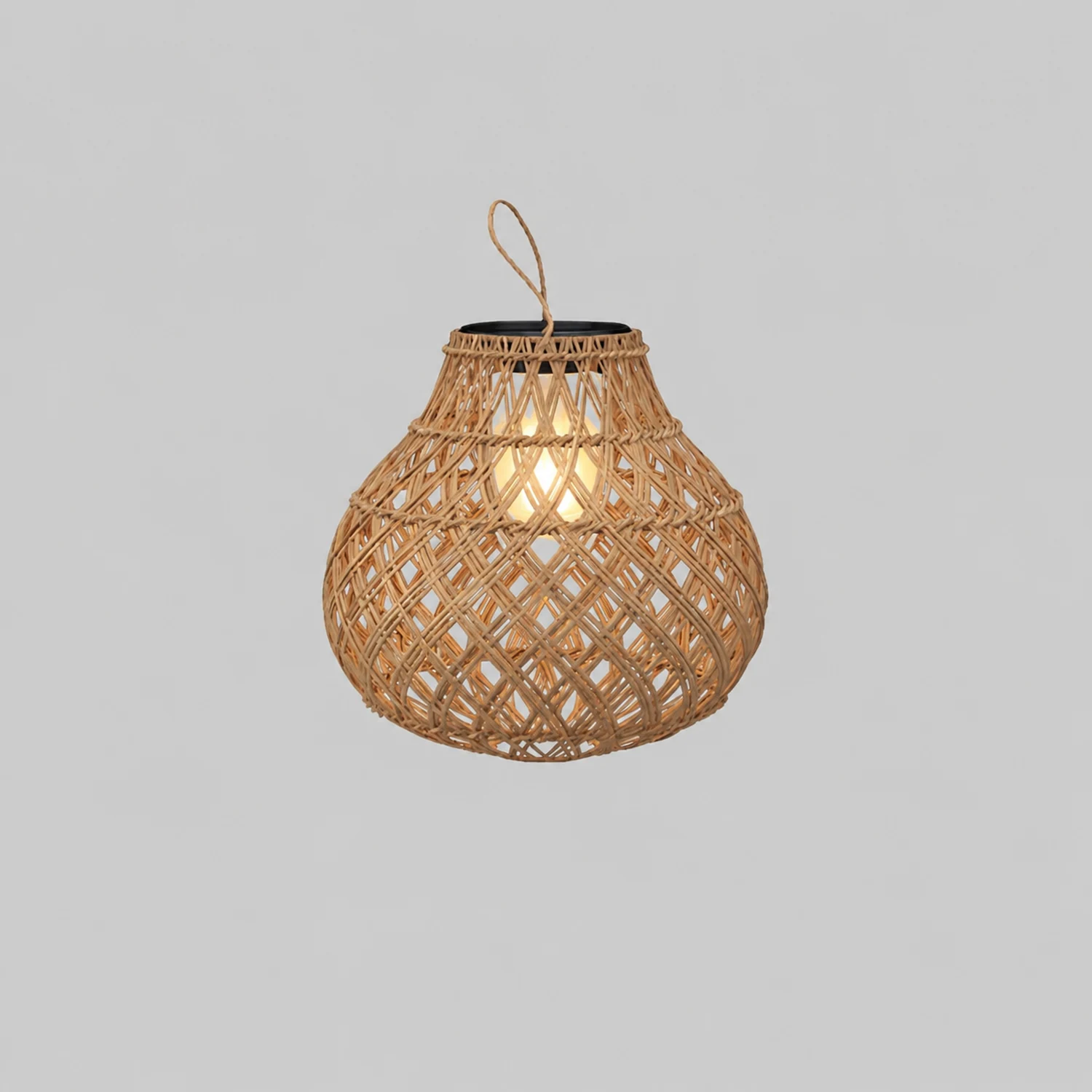 Woven Sphere Solar Lantern Outdoor Lamp - Lumpaz
