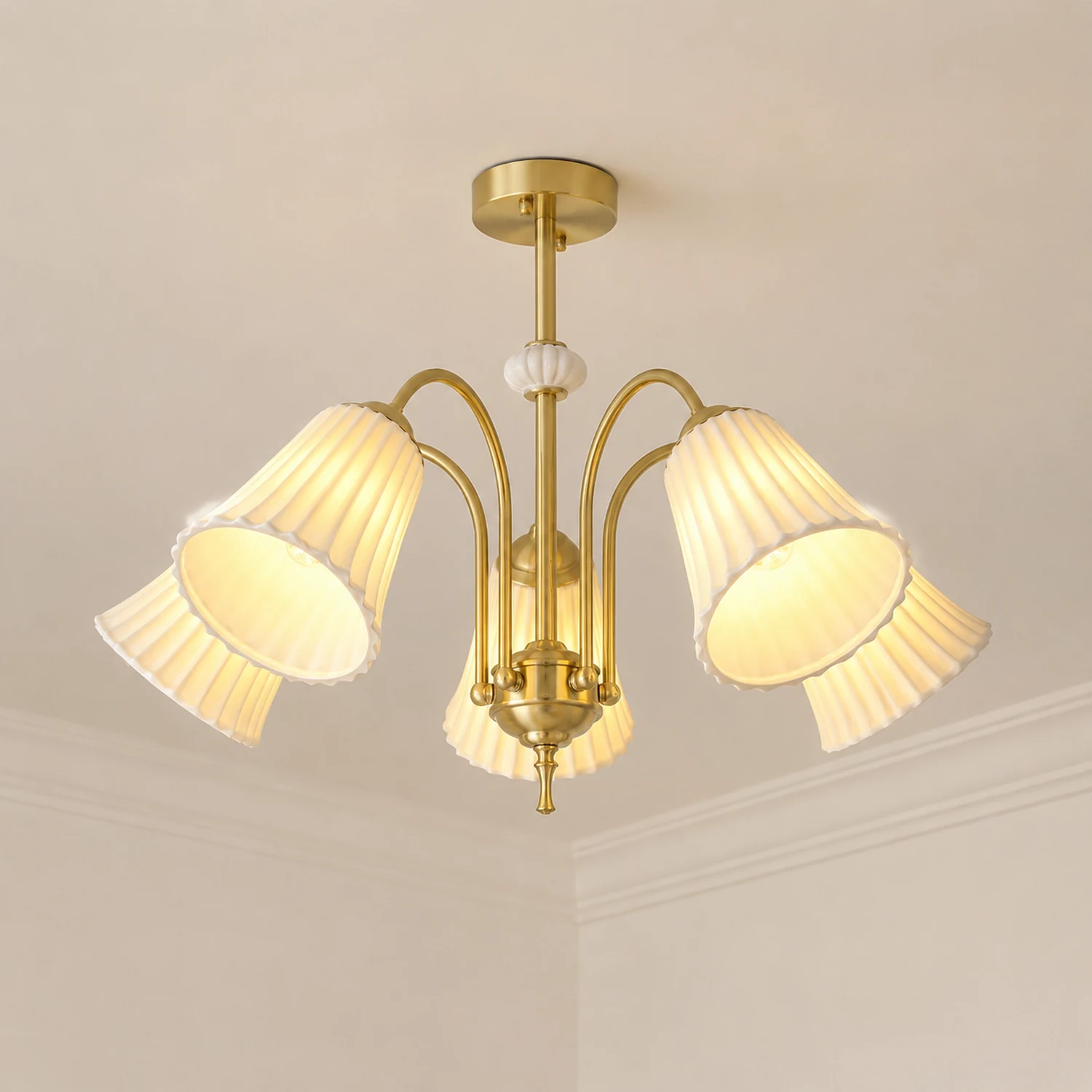 Medieval Ceramic Trumpet Chandelier - Lumpaz