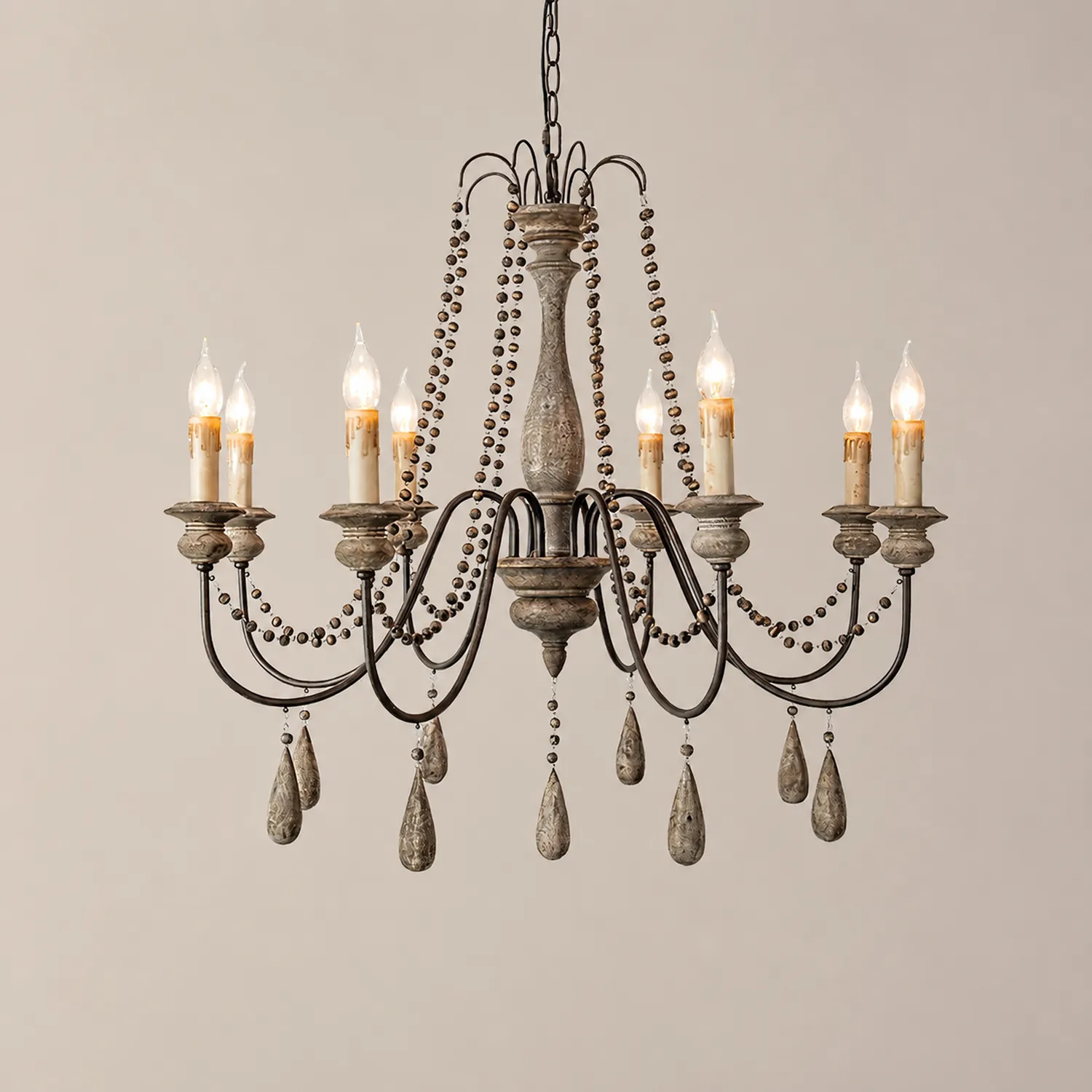 Candle Style Beaded Chandelier - Lumpaz