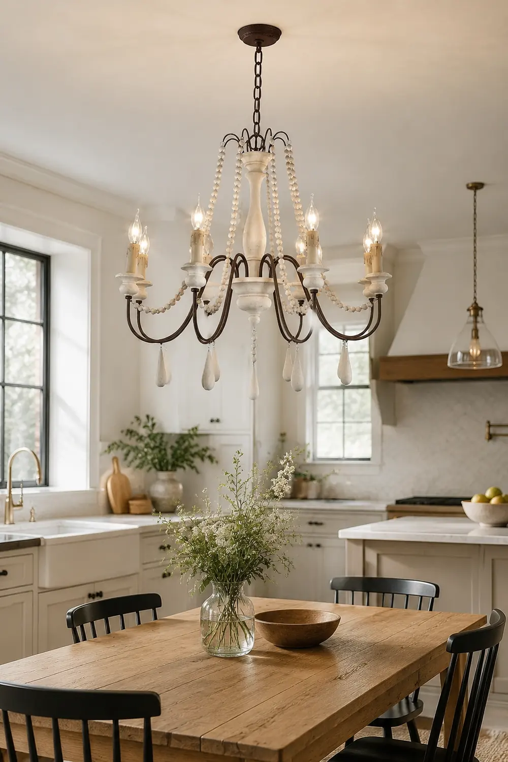 Candle Style Beaded Chandelier - Lumpaz