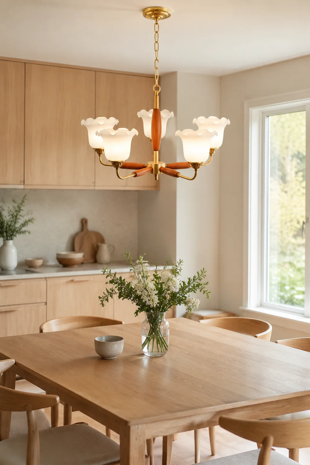 Trumpet Flower Glass Chandelier - Lumpaz