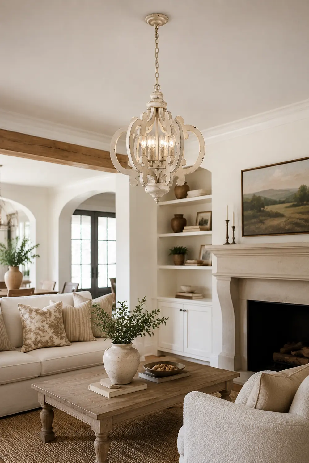 Antique White Style Chandelier - Lumpaz