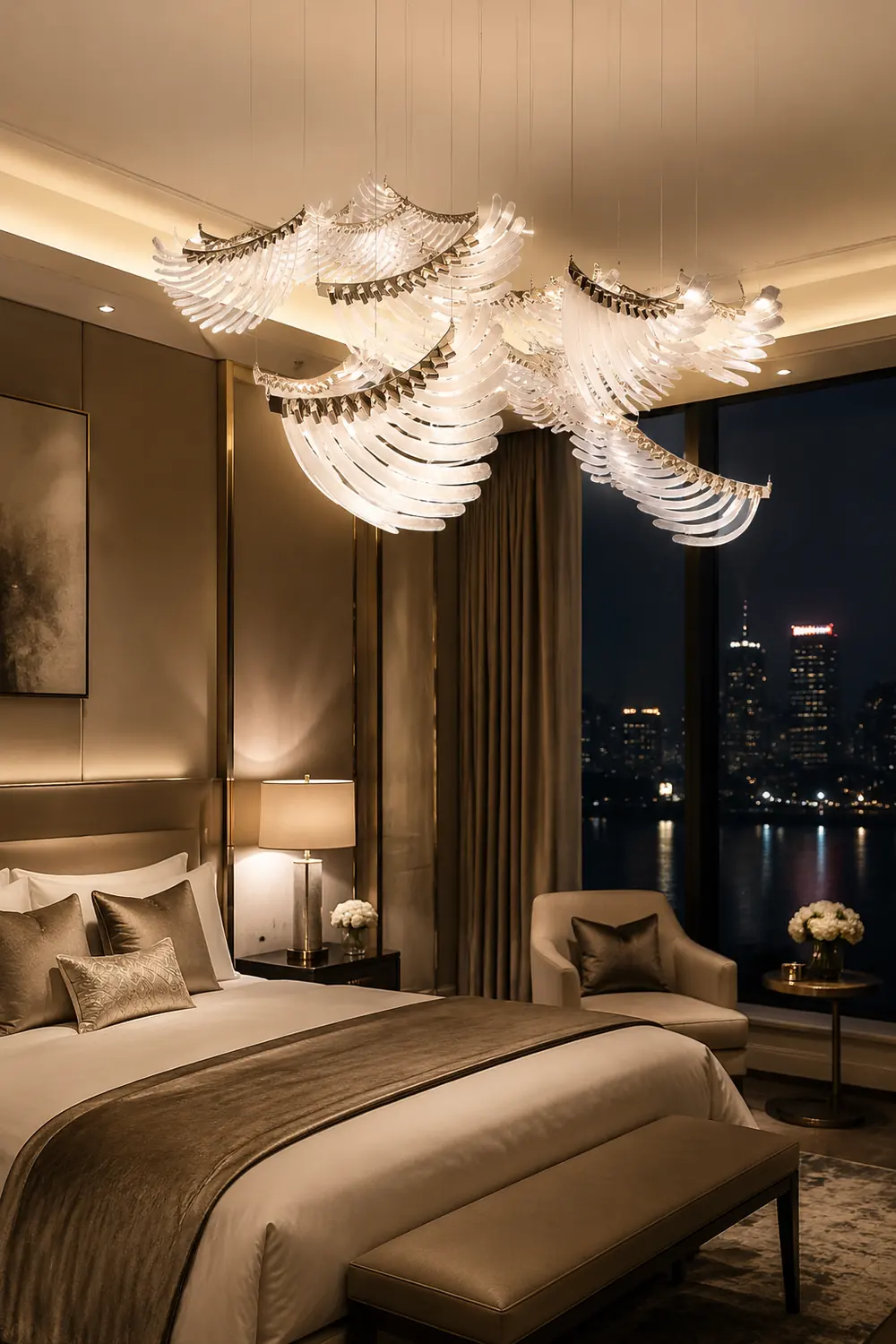 Tiered Palmette Chandelier - Lumpaz