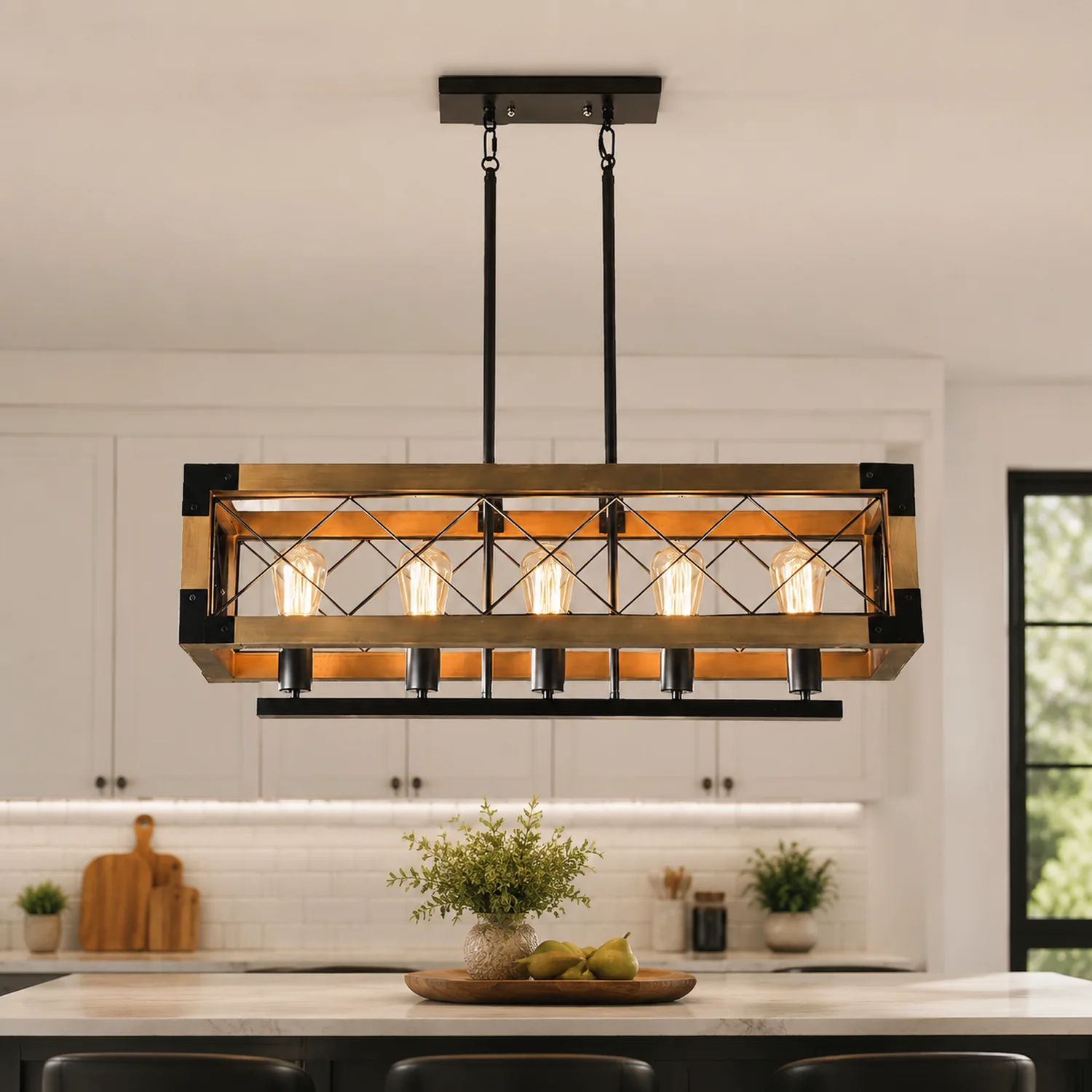 Kitchen Island Rectangle Chandelier - Lumpaz