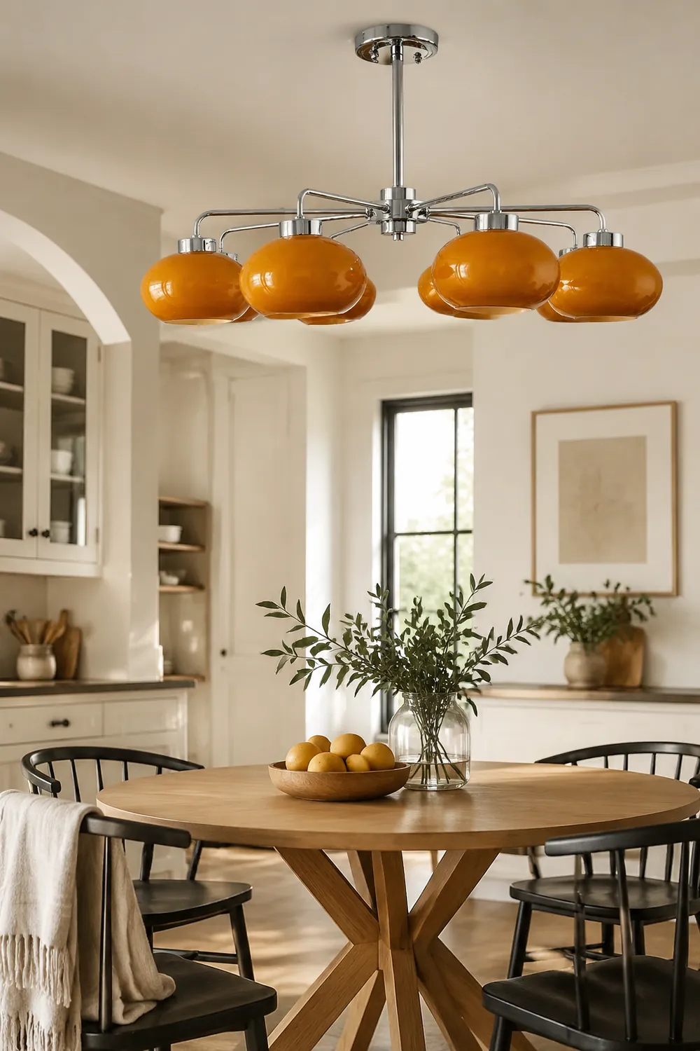 Oval Persimmon Chandelier - Lumpaz