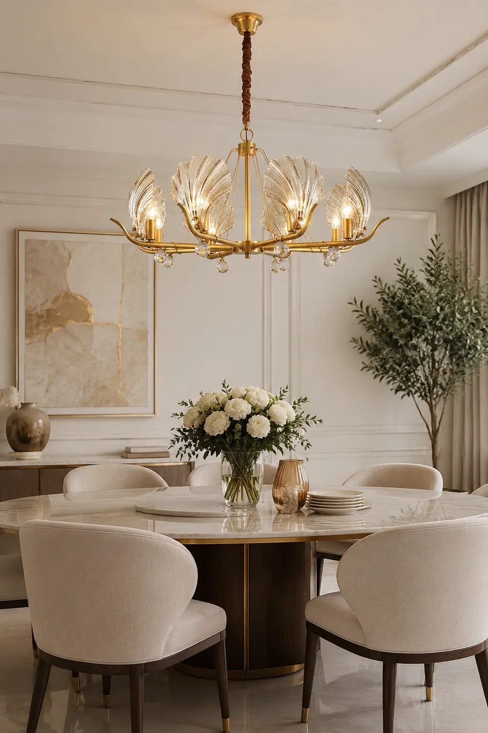 Shell Crystal Chandelier - Lumpaz