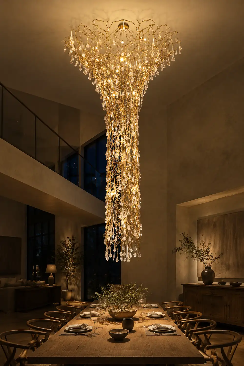 Tree Branch Staircase Chandelier - Lumpaz