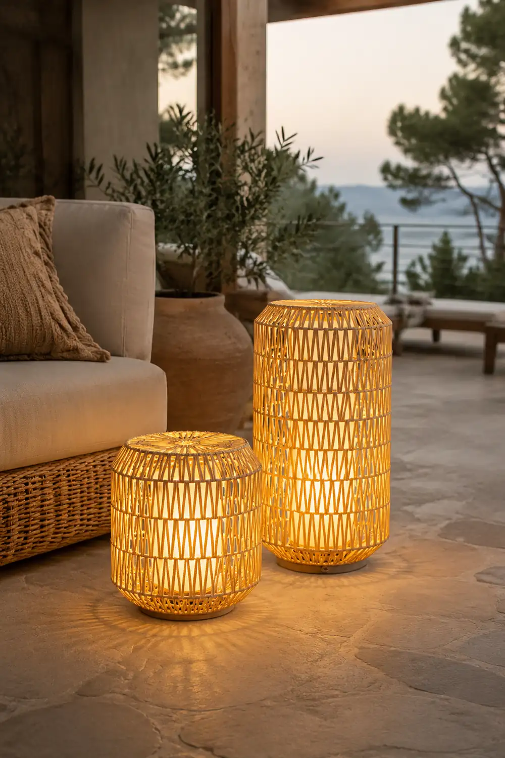 Woven Rattan Outdoor Lamp - Lumpaz