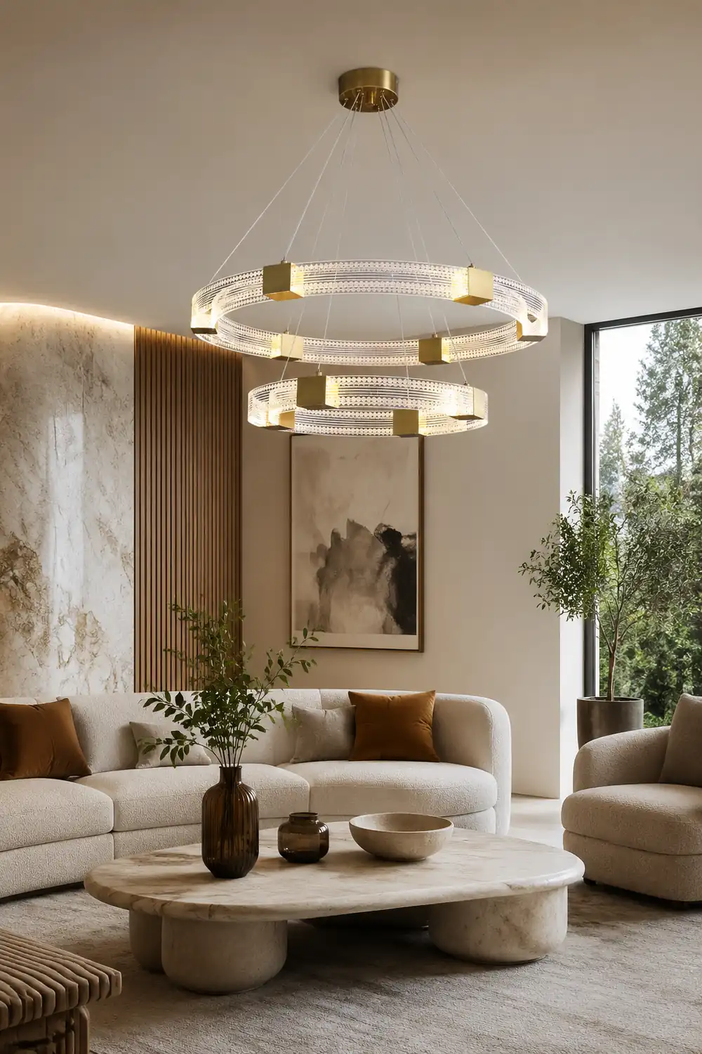Parallel Ring LED Chandelier - Lumpaz